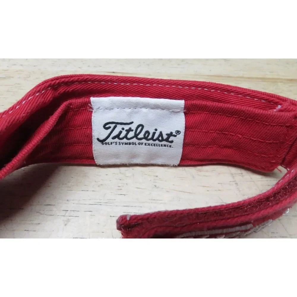 Titleist Pro V1 Red White Sun Visor‎ Strapback Cotton Golf